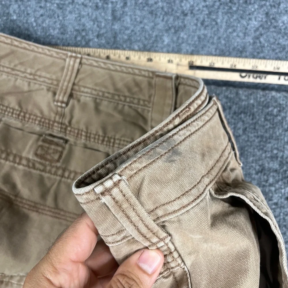 Bass‎ Cargo Pants Mens Size 38x30 Khaki Relaxed Fit Utility Casual Workwear